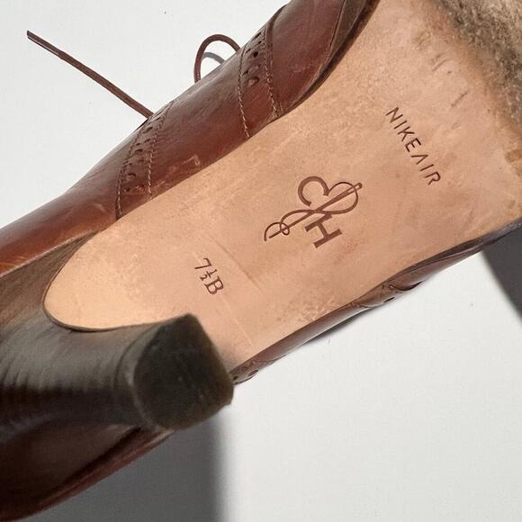 COLE HAAN size 7 1/2 B women’s, open toe leather pump - Picture 8 of 12
